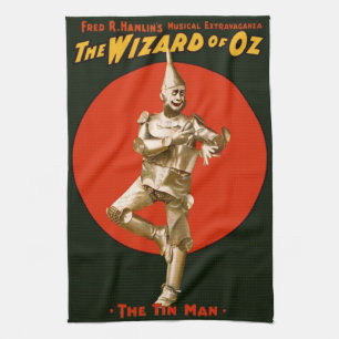 The Wizard of Oz Tin Man Vintage Poster 1903 Tea Towel