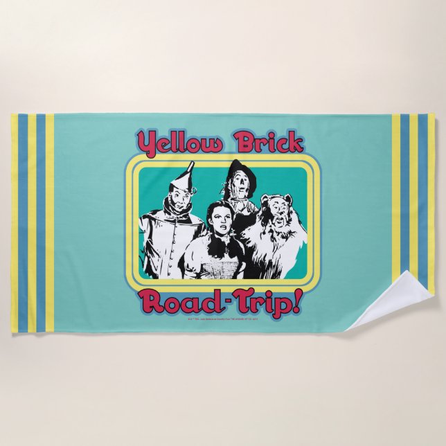 The Wizard Of Oz™ | Yellow Brick Road-Trip! Beach Towel (Front)