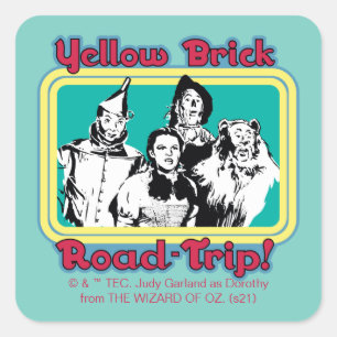The Wizard Of Oz™   Yellow Brick Road-Trip! Square Sticker