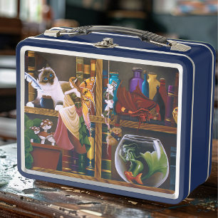 The Wizards Fantasy Library Metal Lunch Box