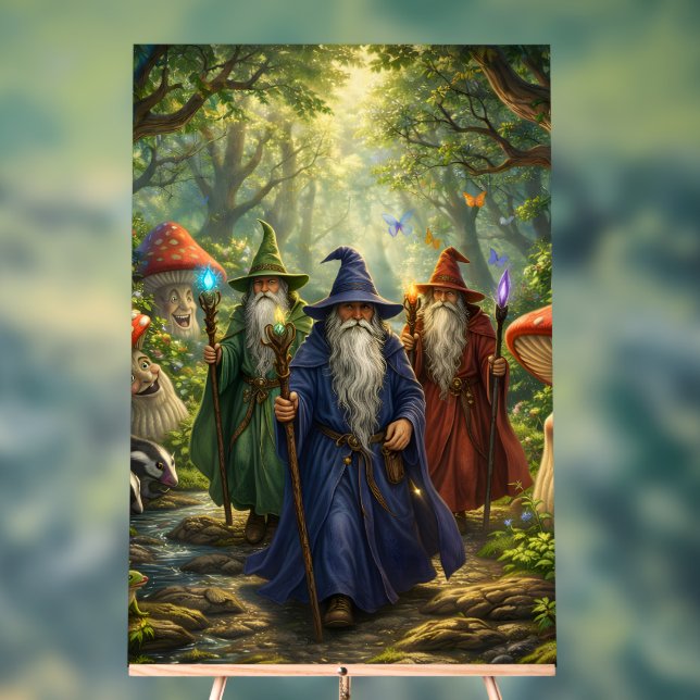 The wizards pilgrimage epic enchanted forest high  acrylic sign (Neutral)