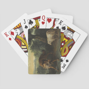 The Wolf and the Lamb (by Jean-Baptiste Oudry) Playing Cards