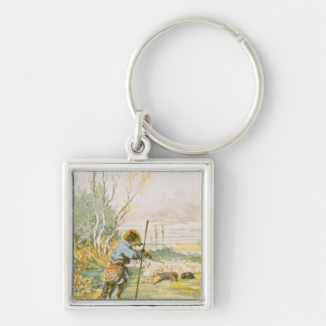 The Wolf as a Shepherd Key Ring (Front)