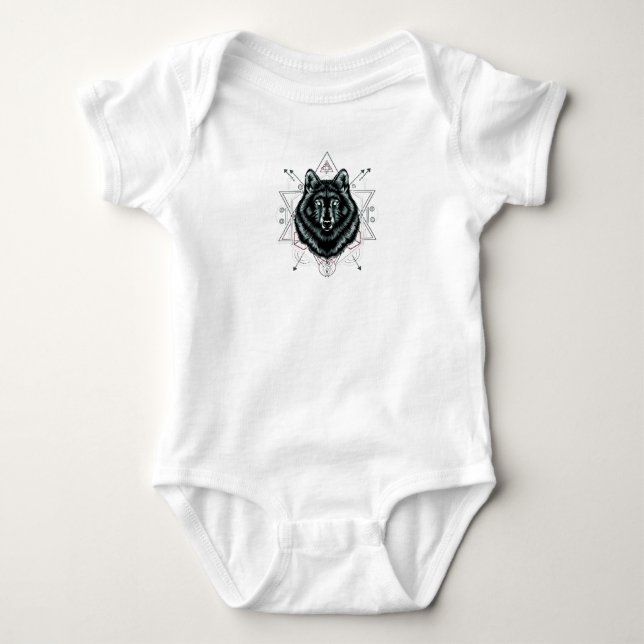 The Wolf Baby Bodysuit (Front)