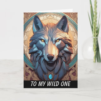 the wolf birthday card