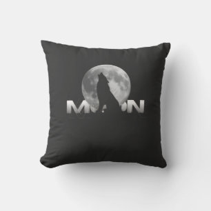 the wolf`s cry under the full moon cushion