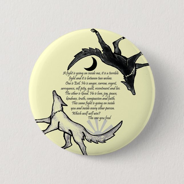 The Wolf that Feeds 6 Cm Round Badge (Front)