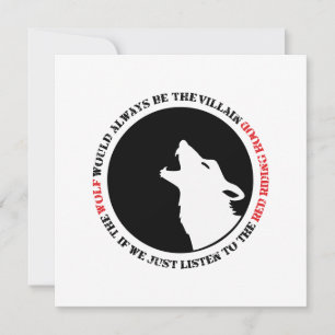 The wolf would always be the villain card