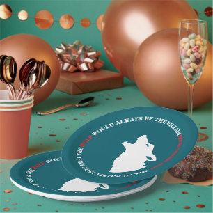 The wolf would always be the villain paper plate