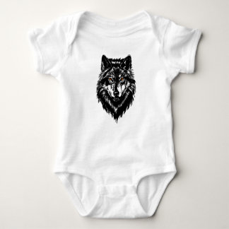 The wolf's head baby bodysuit