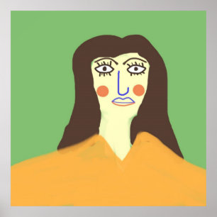 the woman abstract art poster