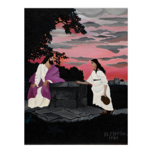The Woman at the Well, Famous Painting Poster