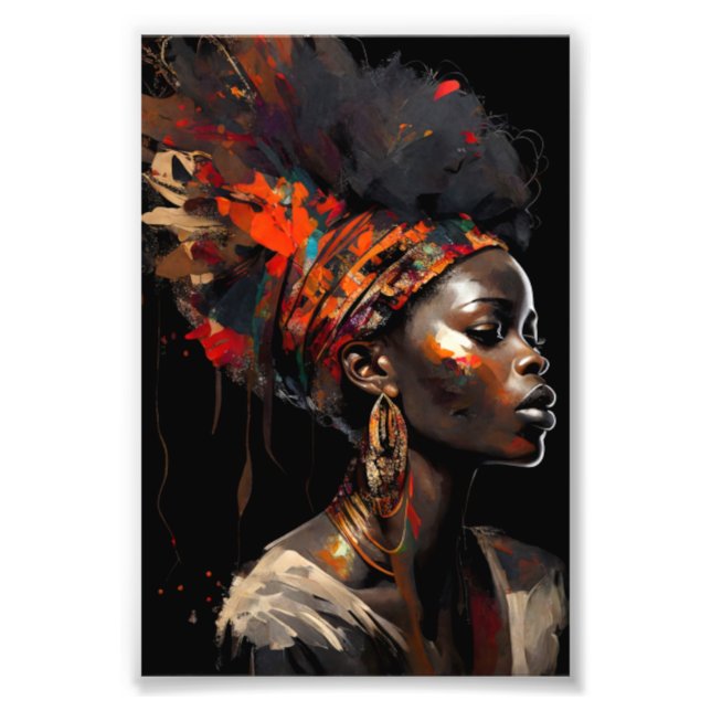 The Woman, Beautiful Woman, Art Print, Africa Photo Print (Front)