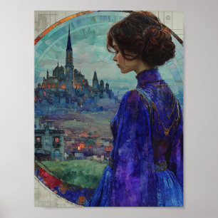 The Woman in Blue Poster