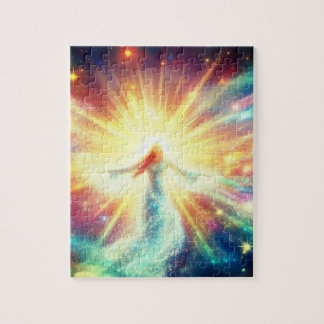 The Woman in the Flowing Energy of the Universe  Jigsaw Puzzle