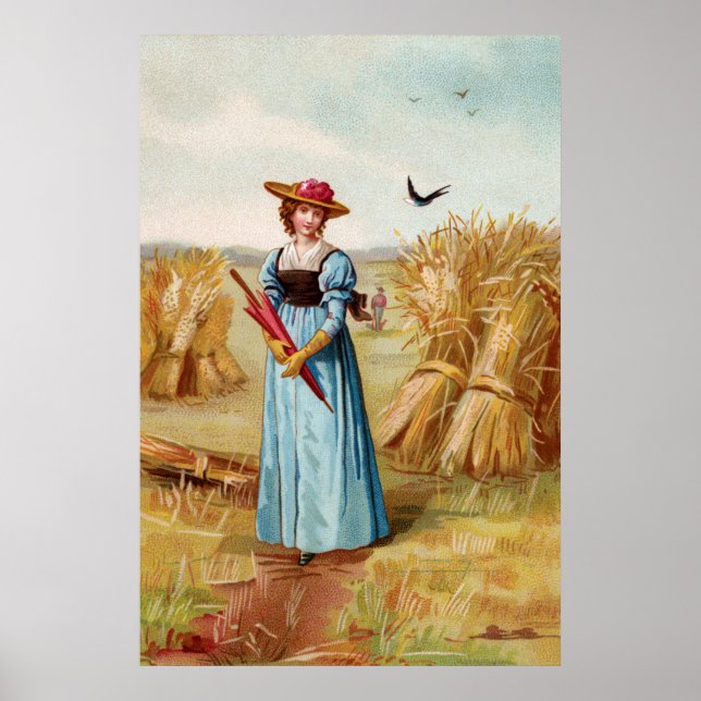 The Woman in the Wheat Field Poster Print (Front)