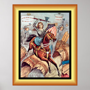 The Woman's Holy War ~ Temperance League 1874 ~ Poster