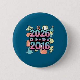 The Women's 2016 Retro Nostalgia V 6 Cm Round Badge