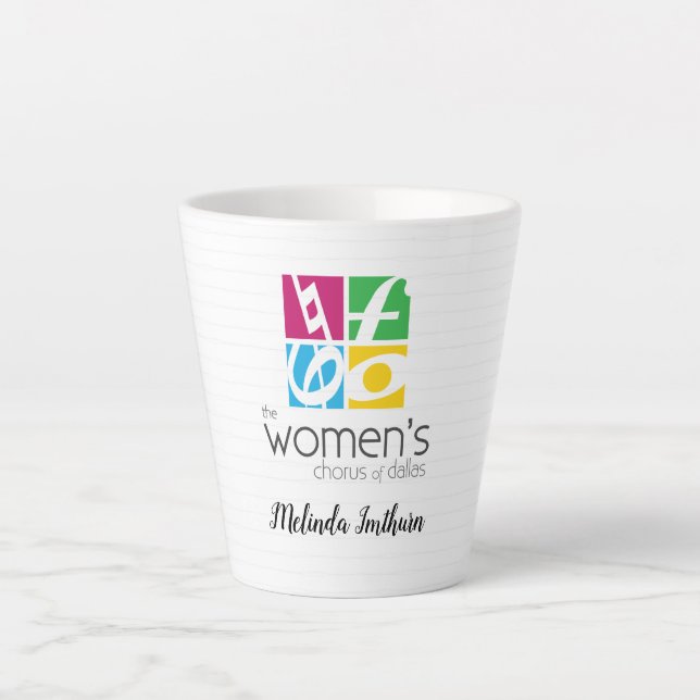 The Women's Chorus of Dallas Logo Latte Mug (Front)