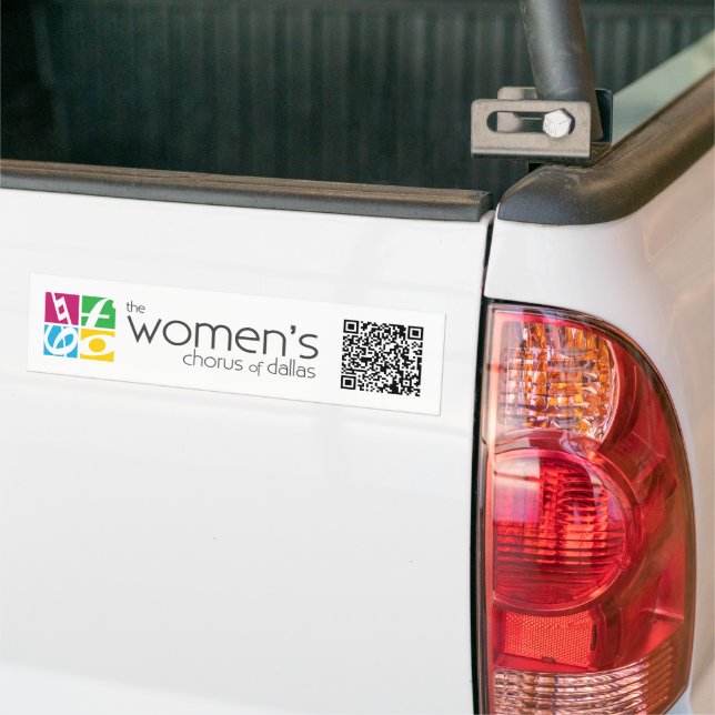 The Women's Chorus of Dallas Logo QR Code Bumper S Sticker (On Truck)