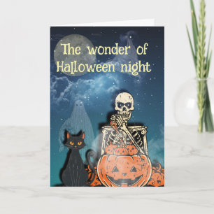 The wonder of Halloween night  Card