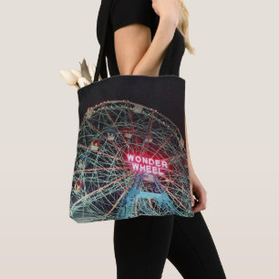 'The Wonder Wheel at Night' Tote Bag