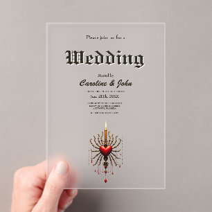 The wonderful beautiful art of gothic elegance.  acrylic invitations