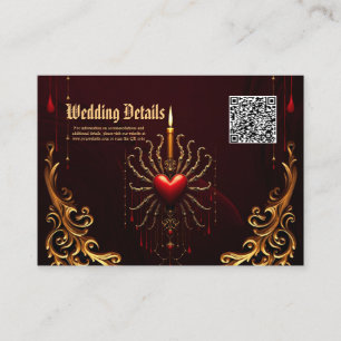 The wonderful beautiful art of gothic elegance. enclosure card