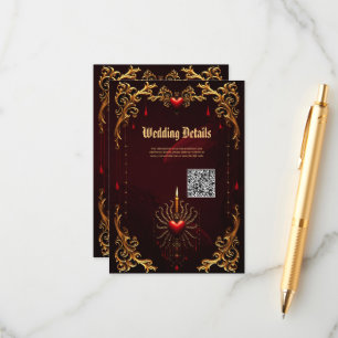 The wonderful beautiful art of gothic elegance. enclosure card