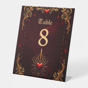 The wonderful beautiful art of gothic elegance. pedestal sign