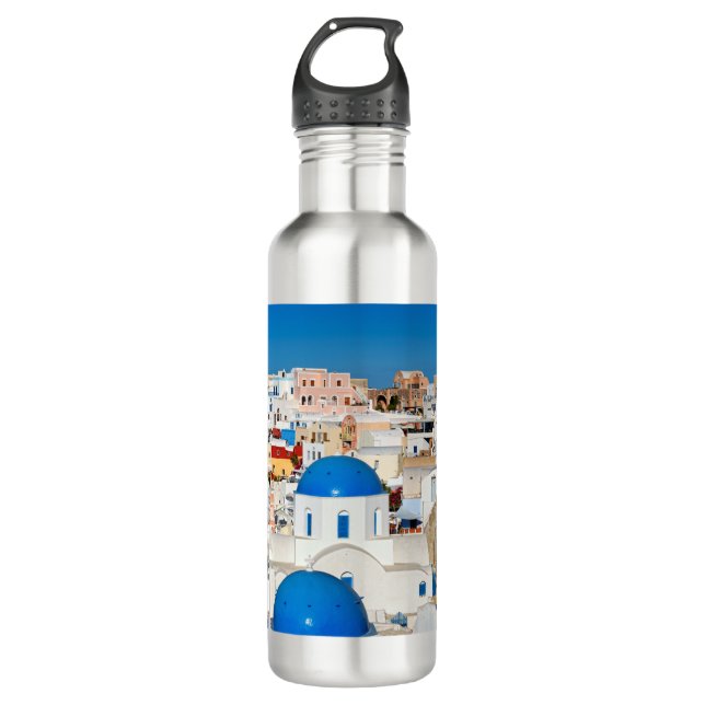 The wonderful Oia in Santorini, Greece 710 Ml Water Bottle (Front)