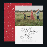 The Wonders of His Love Photo Typography Modern Holiday Card<br><div class="desc">The Wonders of His Love Photo Typography Modern Holiday Card
Pop in your favourite photo and add your name. That's it! So simple.</div>