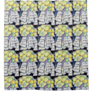 The Wonders of the Wet Markets, Singapore Shower Curtain