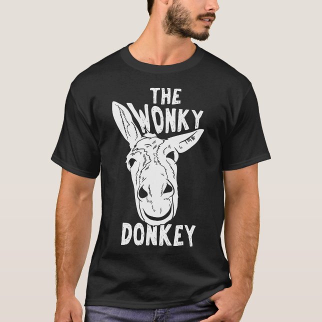 The Wonky Donkey Funny Donkey Lover Farm Animal T-Shirt (Front)