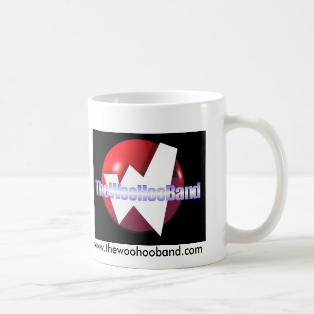 The Woo Hoo Band coffee mug w/black logo (Right)
