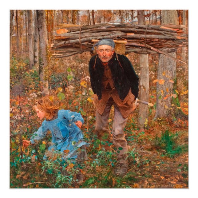 The Wood Gatherer by Jules Bastien-Lepage Photo Print (Front)