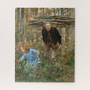 The Wood Gatherer - Jules Bastien-Lepage, 1881 Jigsaw Puzzle