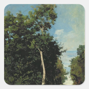 The Wood on the Cote de Grace in Honfleur Square Sticker