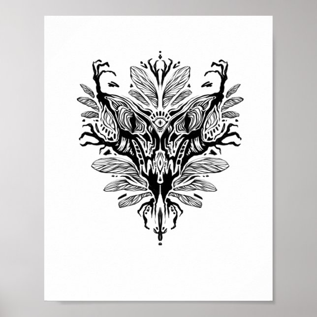 The Woodland Creature - Black Sticker  Poster (Front)