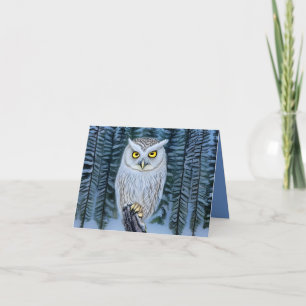 The Woodland North Woods Little Grey Owl Card