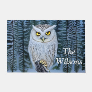 The Woodland North Woods Little Grey Owl Doormat