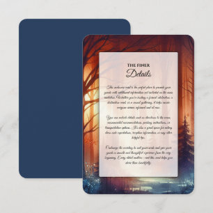 The Woodland Spell of Falling Leaves Wedding Enclosure Card
