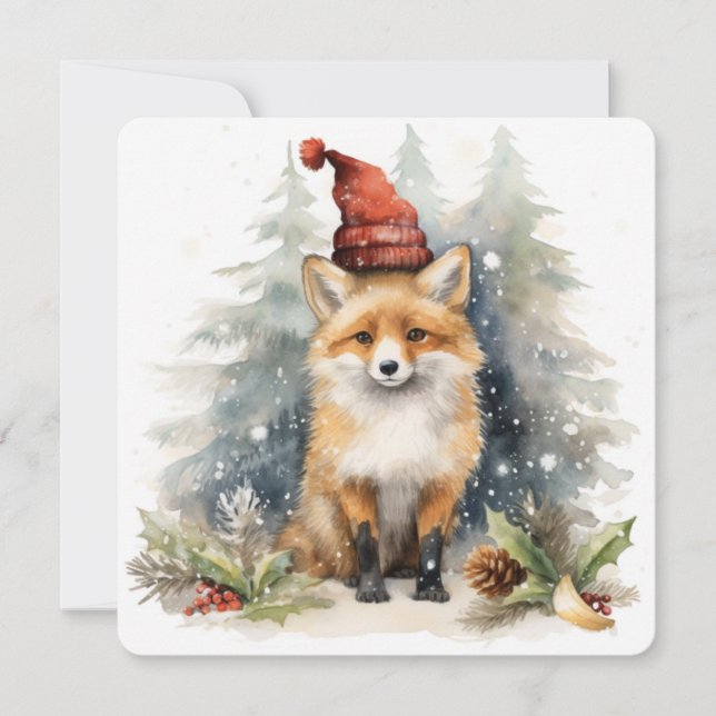 The Woodlawn Collection: Christmas Fox Holiday Card (Front)