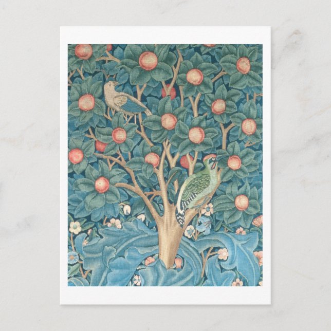 The Woodpecker Tapestry, detail of the woodpeckers Postcard (Front)