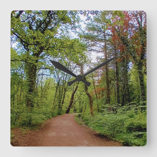 The woods  square wall clock (Front)