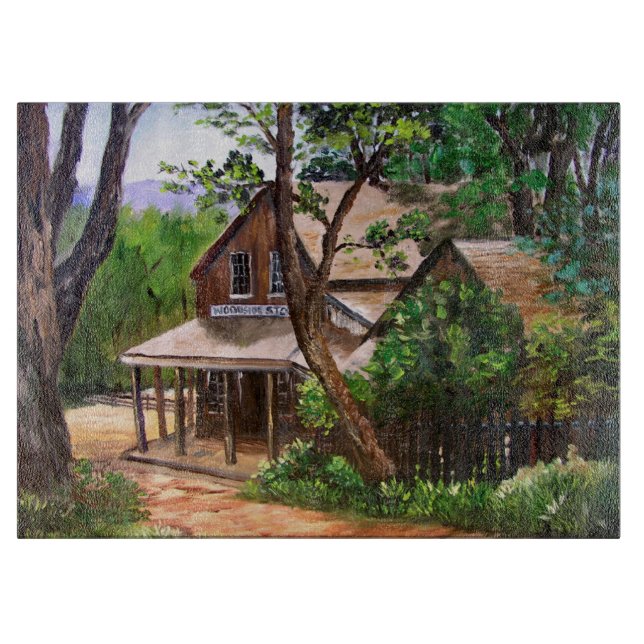 The Woodside Store Glass Cutting Board (Front)