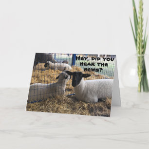 THE WORD AROUND HERE IS "YOU'RE HAVING A BIRTHDAY" CARD