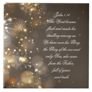 The Word Became Flesh Bible Verse John 1:14 Tile