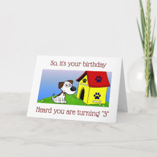 THE WORD IS YOU ARE ***3*** SO HAPPY BIRTHDAY CARD
