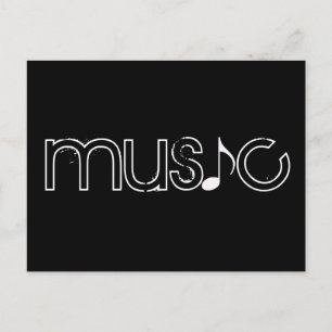 the word music postcard
